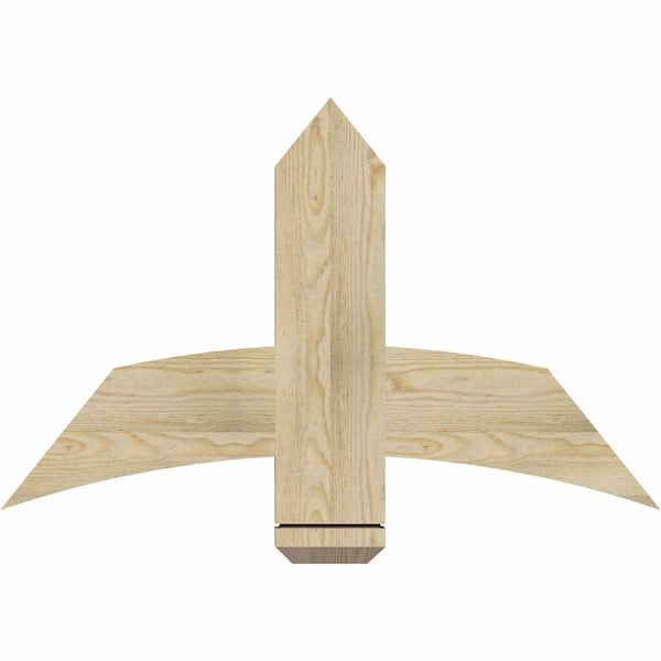 Ekena Millwork Bellingham Rough Sawn Timber Gable Bracket, Douglas Fir, 36"W x 23"H x 2"D x 6"F, 15/12 Pitch GBW036X23X0206BEL00RDF - main